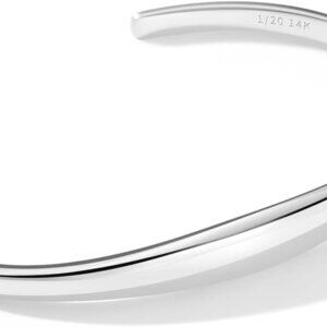 Gold Silver Cuff Bracelets Set 14K Plated Adjustable Lightweight Elegant